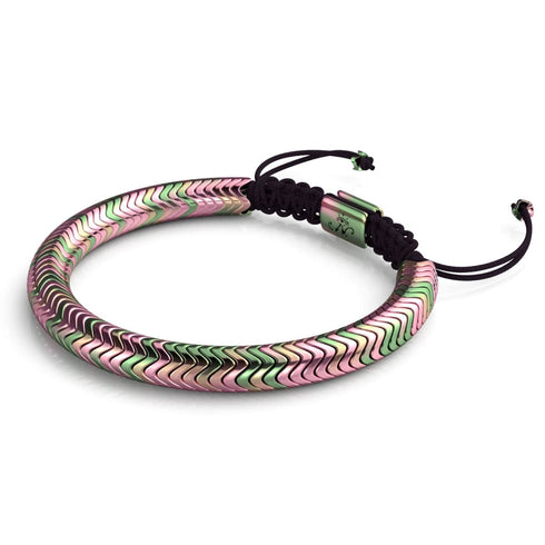 Serpentin | Einhorn Gold Hämatit x Einhorn Silber | Doppeltes Wellenarmband